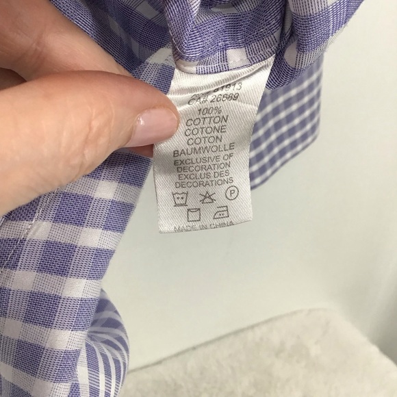 Robert Graham Checked Blue Button-Down Casual Shirt Career Blue Size 39- 15.5” - Picture 7 of 7